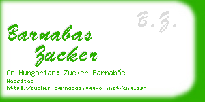 barnabas zucker business card